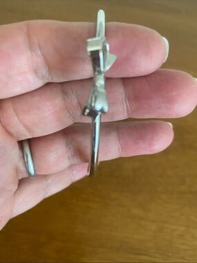 kate spade Silver Bow Hinged Bangle Bracelet